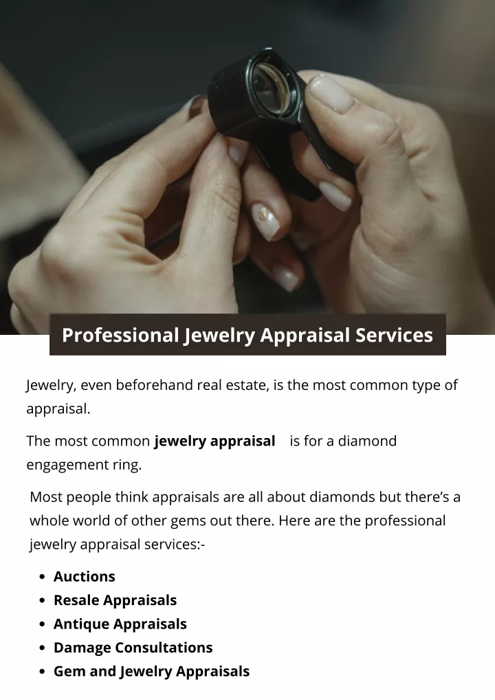 professional jewelry appraisal services