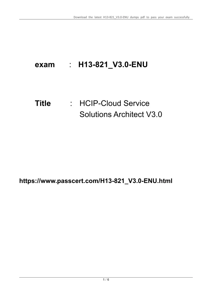 download the latest h13 821 v3 0 enu dumps