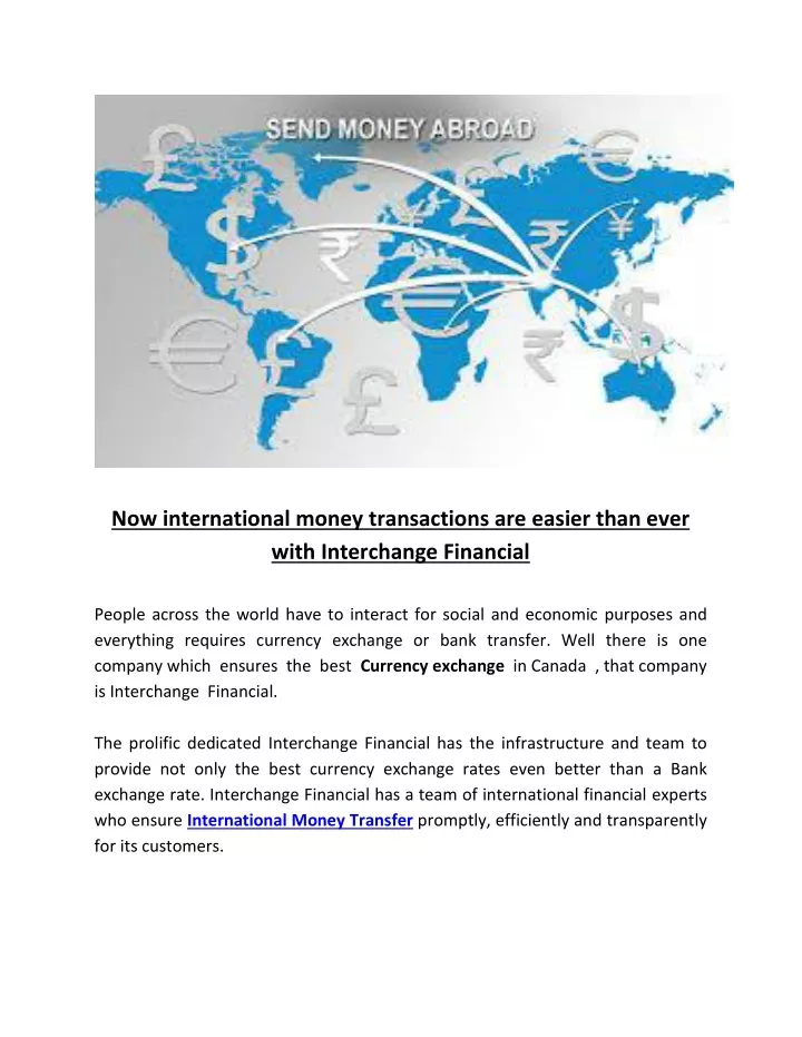 now international money transactions are easier