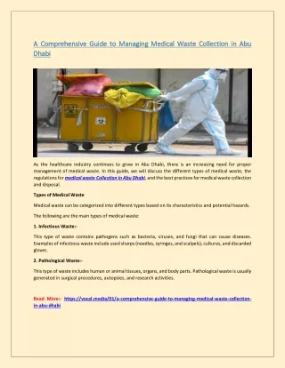 a comprehensive guide to managing medical waste