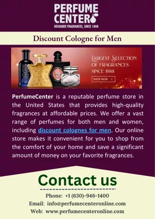 discount cologne for men