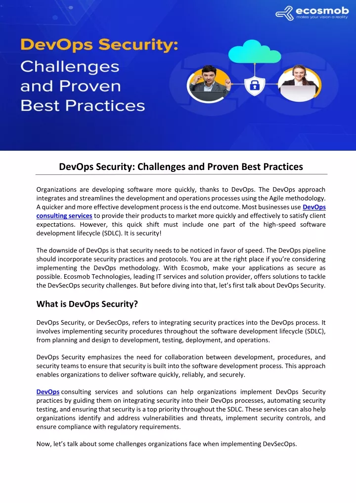 devops security challenges and proven best