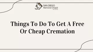 things to do to get a free or cheap cremation