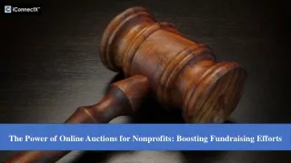 the power of online auctions for nonprofits
