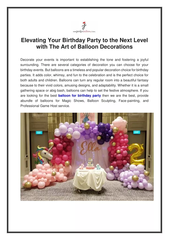 elevating your birthday party to the next level