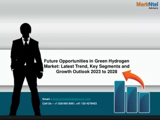 Green Hydrogen Market 2023 - Latest Insights, Growth Rate, and Future Trends