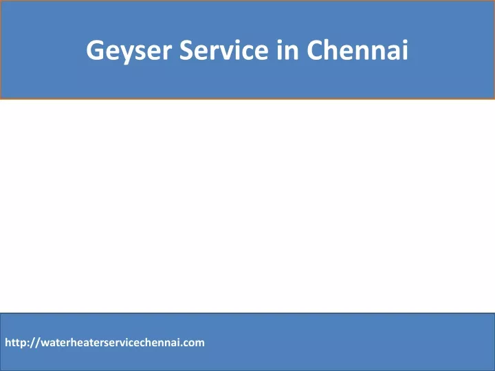 geyser service in chennai