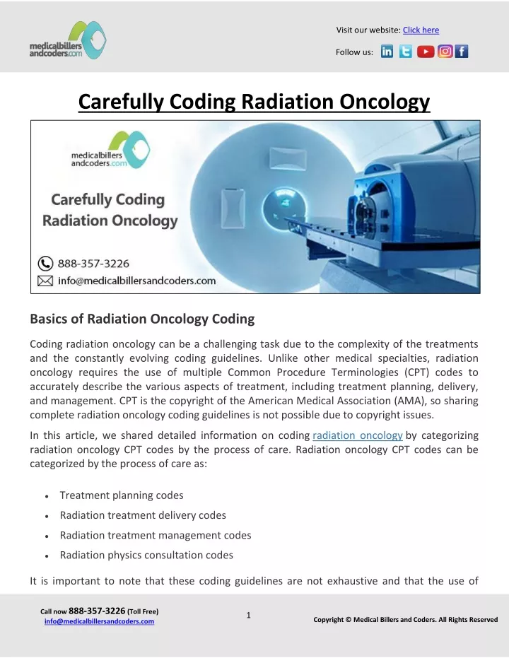 PPT - Carefully Coding Radiation Oncology PowerPoint Presentation, Free ...