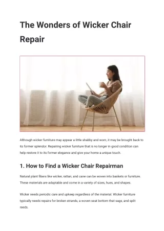 the wonders of wicker chair