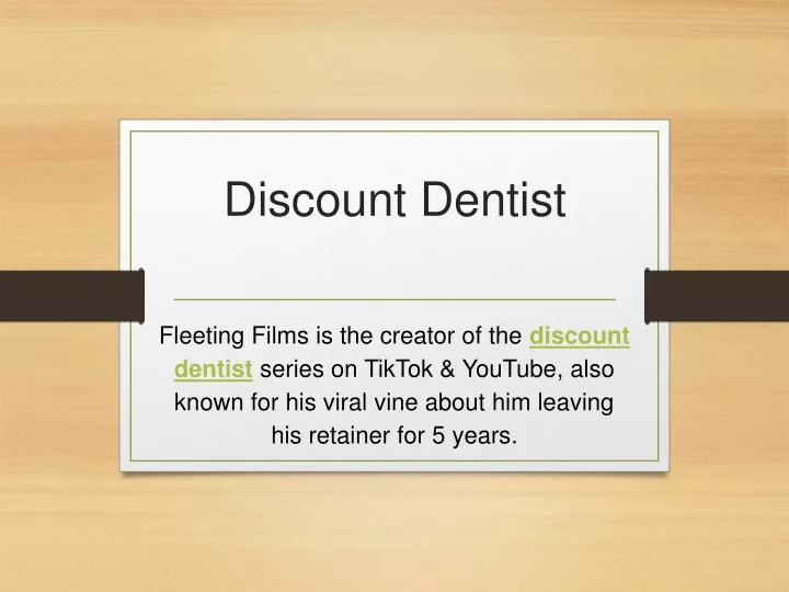 discount dentist