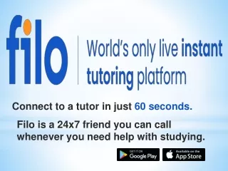 connect to a tutor in just 60 seconds