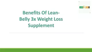 Lean-Belly 3x Weight Loss Supplement