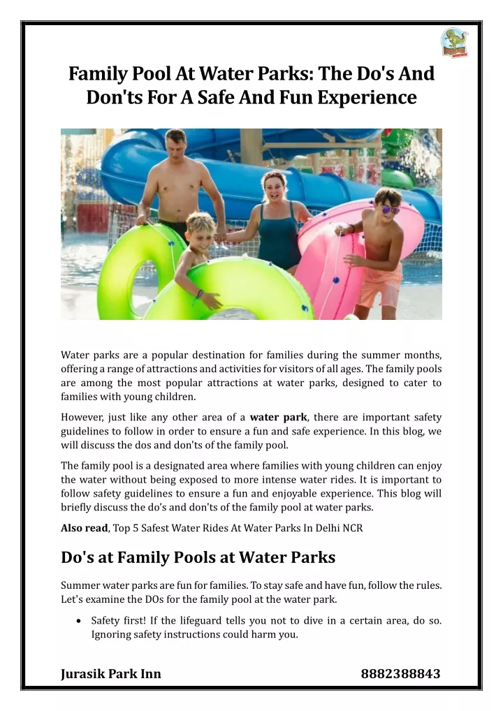 family pool at water parks