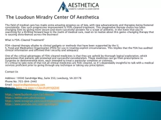 the loudoun miradry center of aesthetica