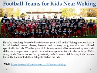 Kids Football Coaching in Woking