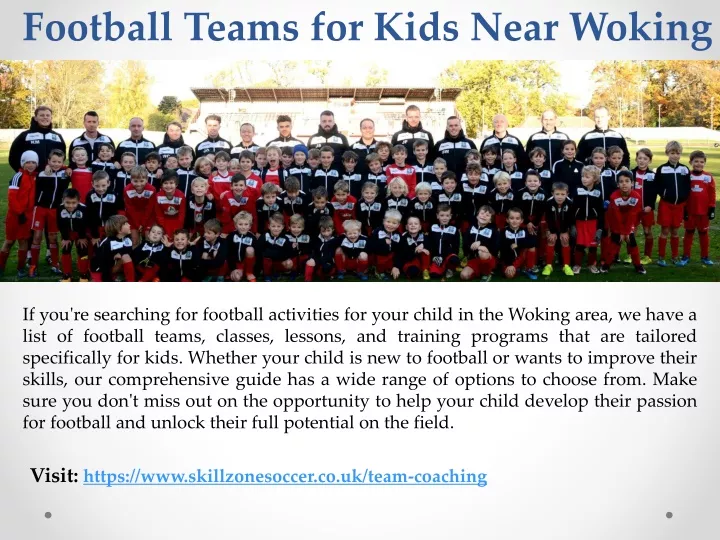 football teams for kids near woking