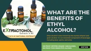 What Are the Benefits of Ethyl Alcohol