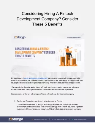 Considering Hiring A Fintech Development Company_ Consider These 5 Benefits