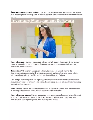 inventory management software can provide