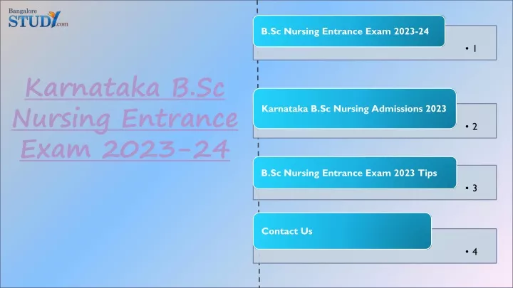 b sc nursing entrance exam 2023 24