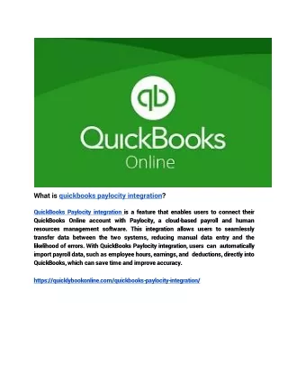 what is quickbooks paylocity integration