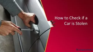How to Check if a Car is Stolen