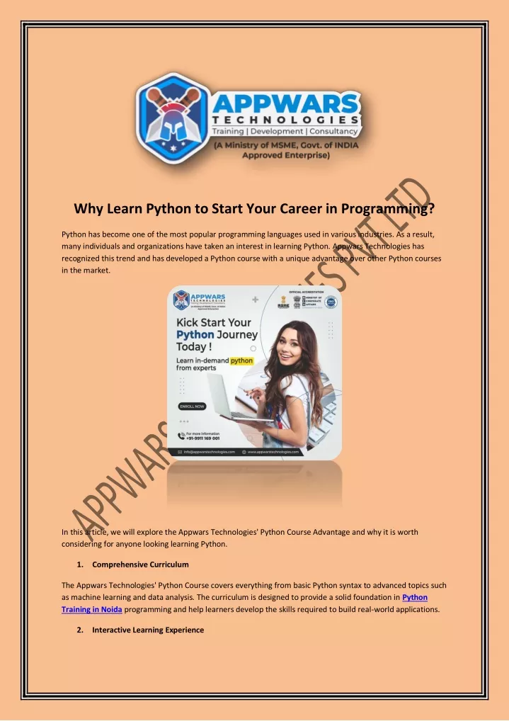 why learn python to start your career
