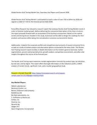 global nucleic acid testing market size overview