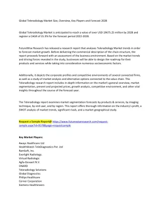 global teleradiology market size overview