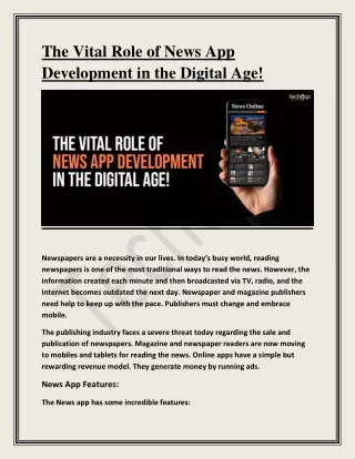 the vital role of news app development