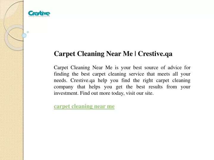 carpet cleaning near me crestive qa carpet