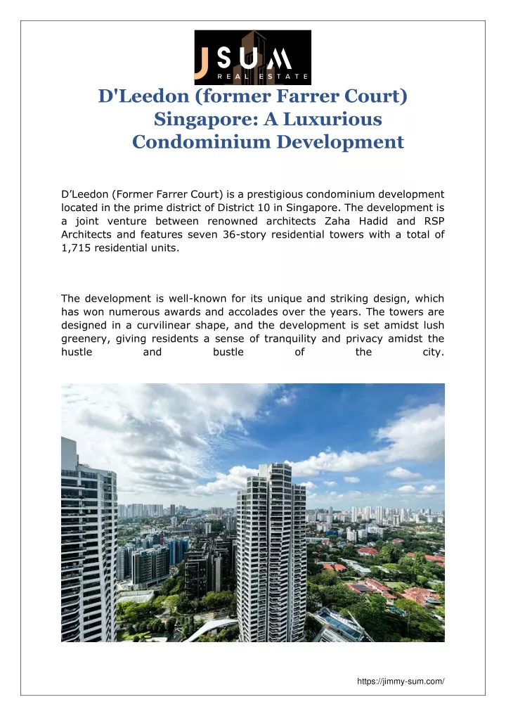 d leedon former farrer court singapore