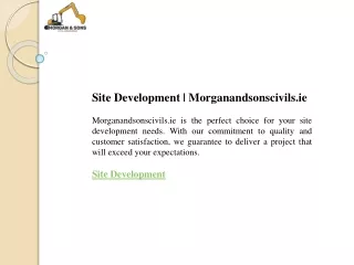 site development morganandsonscivils