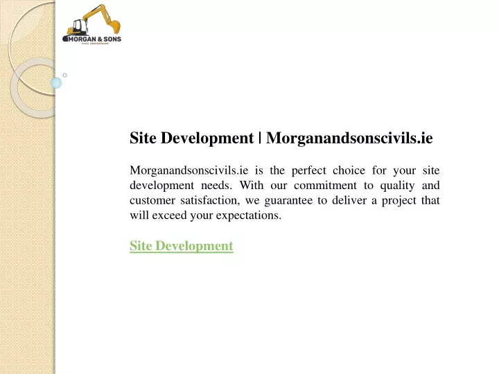 site development morganandsonscivils