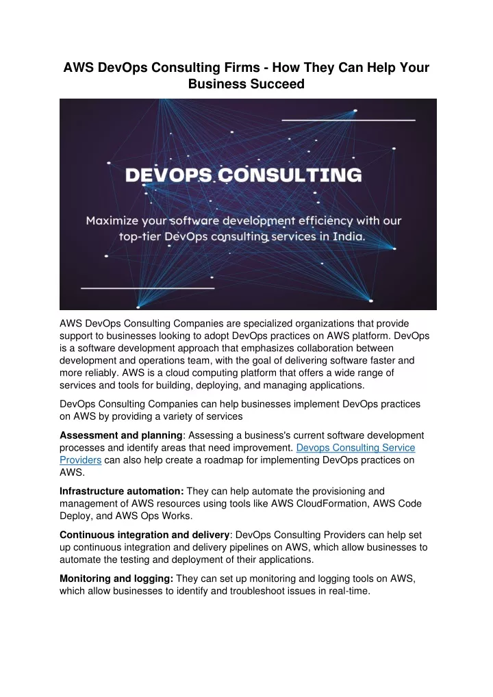 aws devops consulting firms how they can help