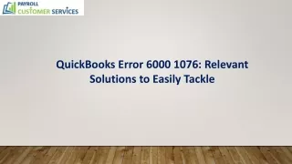 Best ways to fix QuickBooks error 6000 1076