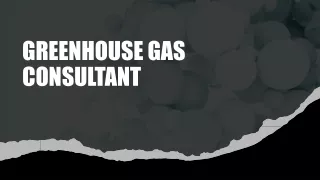 GREENHOUSE GAS CONSULTANT