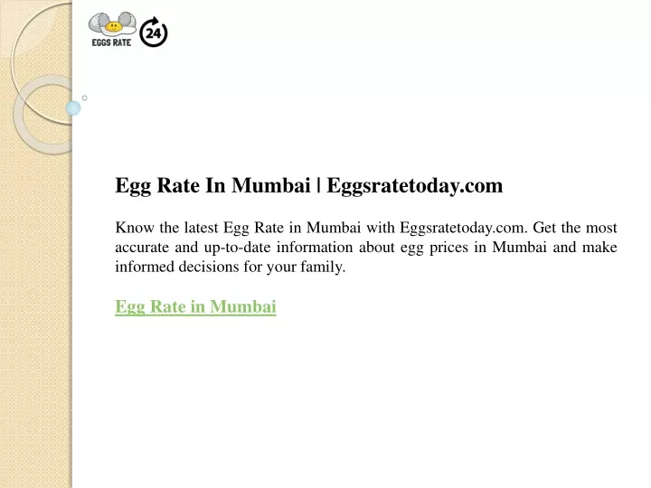 egg rate in mumbai eggsratetoday com know