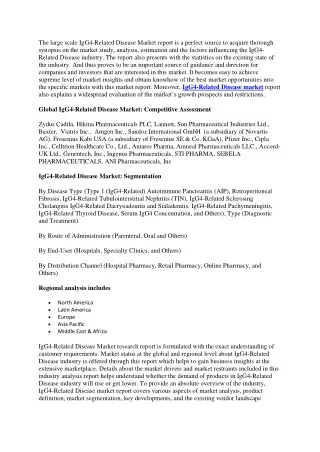 the large scale igg4 related disease market