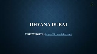 Dhyana Dubai- Yoga Near Me