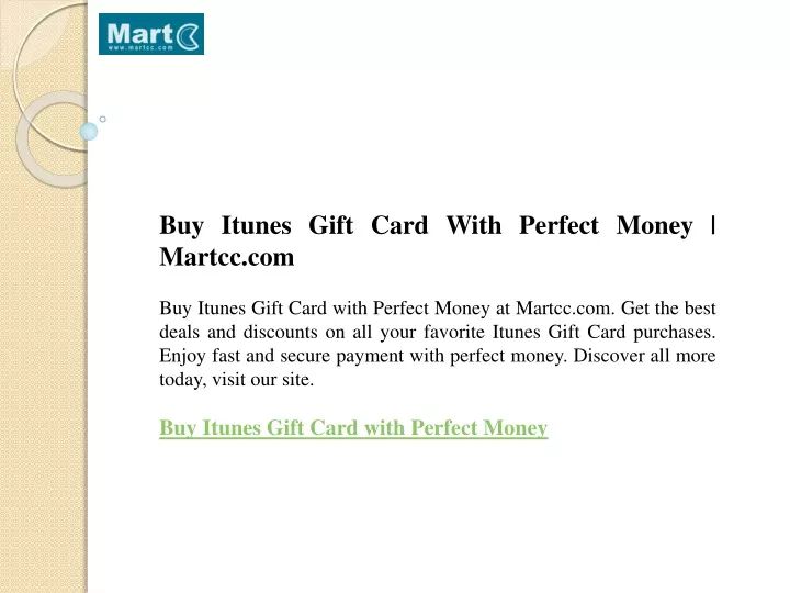 buy itunes gift card with perfect money martcc