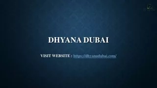 Dhyana Dubai- Yoga Beginners