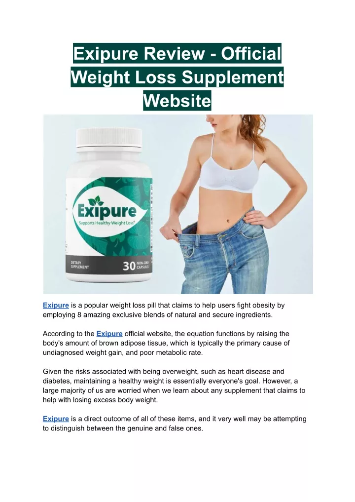 exipure review official weight loss supplement