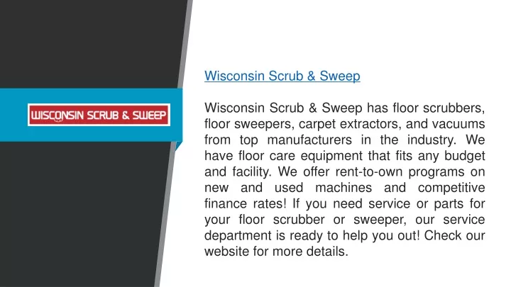 wisconsin scrub sweep wisconsin scrub sweep