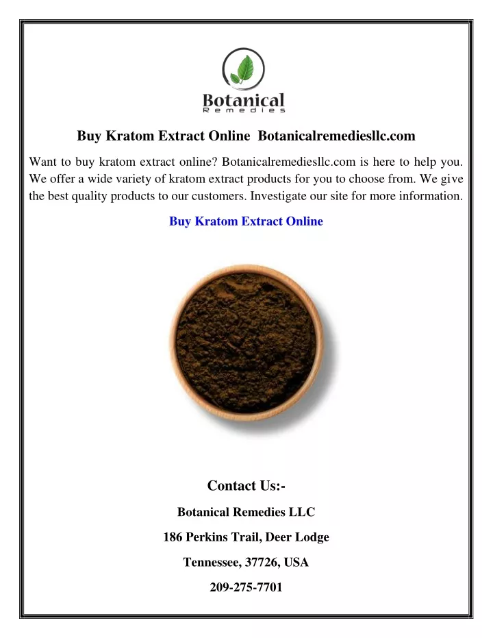 buy kratom extract online botanicalremediesllc com