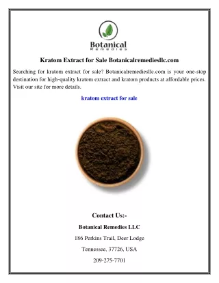 kratom extract for sale botanicalremediesllc com