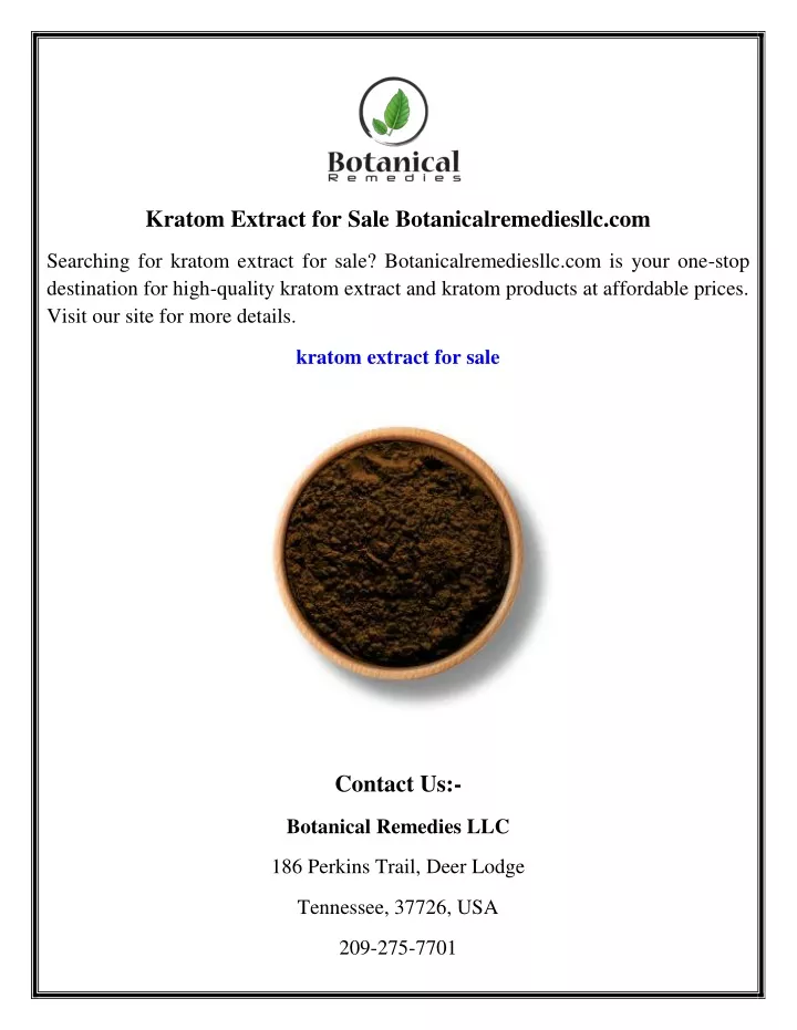 kratom extract for sale botanicalremediesllc com