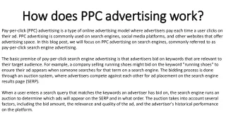 how does ppc advertising work how does