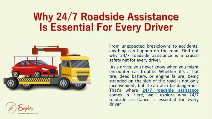 why 24 7 roadside assistance is essential for every driver