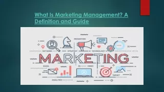 What Is Marketing Management